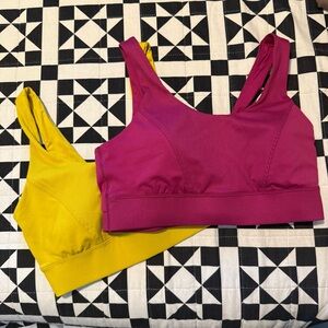 all in motion Pink and Yellow Sports Bra Set
